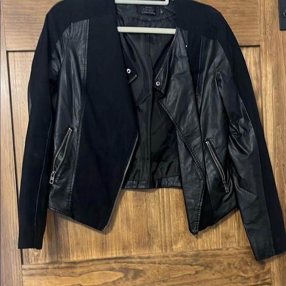 Only Women's Black Leather Jacket 34 - Picture 1 of 6
